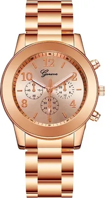 Produktbild von A Damenuhr - Elegante Uhr in Golden Rosa für jeden Anlass KP25971