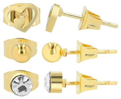 Produktbild von Akzent Damen Ohrring Soleil Ohrstecker Ohrringe Edelstahl gold Damen wasserfest