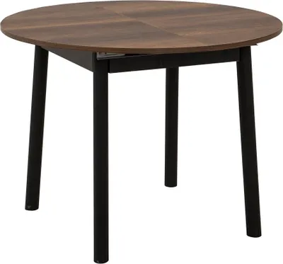 Produktbild von Skye Decor, Oliver - Walnut, Black, Ausziehbarer Esstisch, Nussbaum, 100 % MELAMINBESCHICHTETE SPANPLATTEN, 100 x 100 x 75 cm