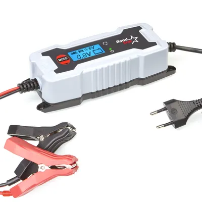 Produktbild von Batterieladegerät TE4 für Motorrad & PKW, 6V 12V Blei-Säure AGM WET GEL, 16x6,5cm, LCD