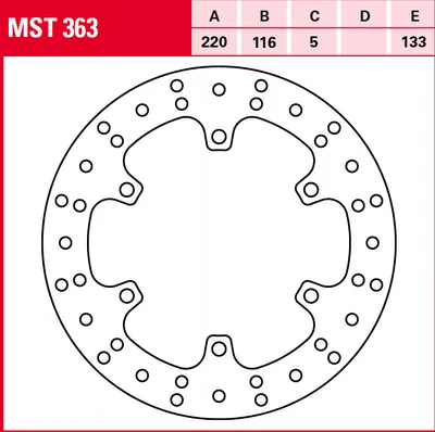 Image de TRW Disque de frein Trw rond rigide Abe