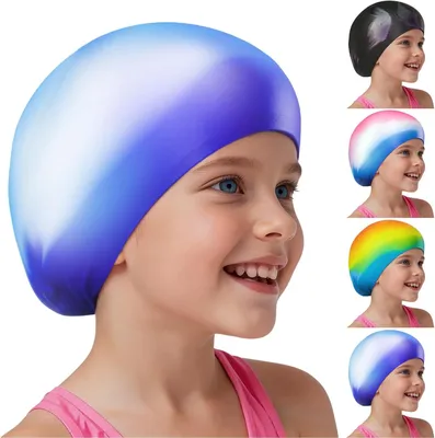 Imagen del producto de Gorro para niños y niñas, de silicona suave, impermeable, ideal para nadar