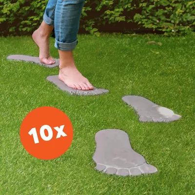 Produktbild von Trittsteine Fuß 10 hübsche Beton Trittplatten im Set