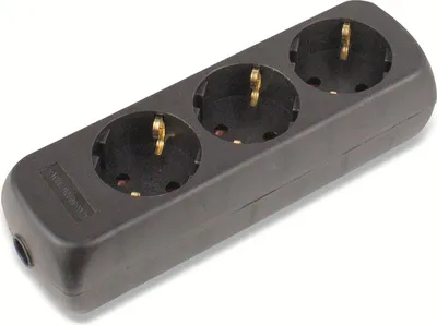 Obrázek produktu pro as-Schwabe 3-cestná zásuvková lišta 45° otočná pro montáž na stěnu 230V 16A bez kabelu IP20