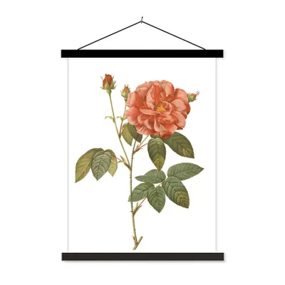 Produktbild von MuchoWow® Textilposter Blumen - Rose - Vintage 40x53 cm mit schwarzem Rahmen - Abbildung