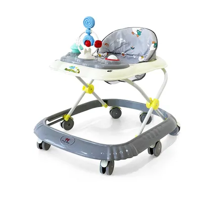 Produktbild von 3 in 1 Lauflernhilfe für Babys,Babywalker Spiel- und Lauflernwagen Gehfrei Babywippe mit Musik,Klappbar Laufhilfe für ab 6 Monaten Grau