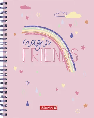 Produktbild von BRUNNEN 1062091222 Freundebuch Magic Rainbow, 165 × 200 cm, 80 Seiten, rosa