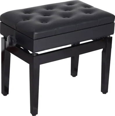 Produktbild von Klavierbank Stauraum Schminkhocker Höhenverstellbar 54,5X33X48-58Cm