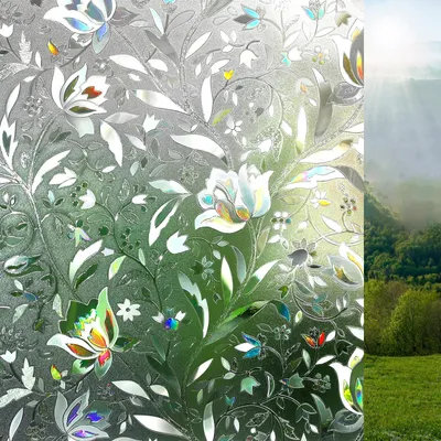 Produktbild von Raumfolie undurchsichtig 3D Regenbogen, 45x200 cm, für Bürofenster