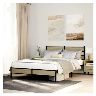 Produktbild von Bettgestell Sonoma Eiche 150x200 cm ohne Matratze
