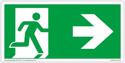 Produktbild von Dreifke® Schild Notausgang extra langnachleuchtend | PVC selbstklebend 297x14...