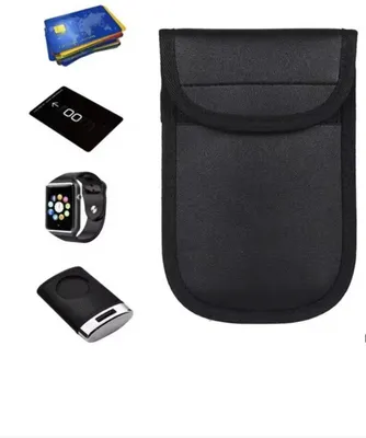 Produktbild von RFID-Autoschlüssel-Signalblocker-Hülle – Schwarzes RFID-Gehäuse – 15/9 cm – Polyester – Signalblocker – 1 Stück – CHPN