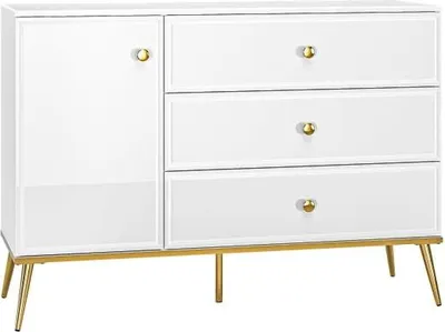 Produktbild von Geräumige eintürige Kommode mit Schubladen für das Wohnzimmer Goldin
