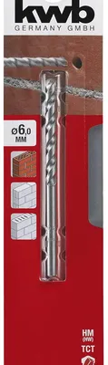 Produktbild von KWB Steinbohrer 039660 Ø6 mm Länge 100 mm Gehärteter Stahl Zylinderschaft