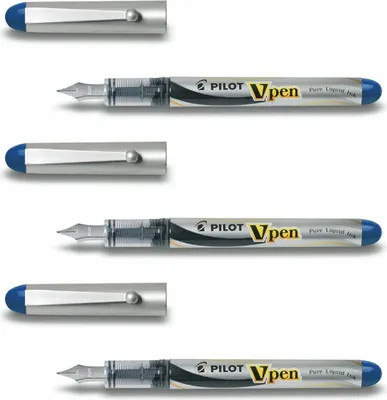 Produktbild von Pilot V-Pen Silver - 3er-Set blau