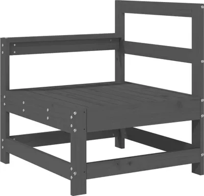 Produktbild von vidaXL Garten-Ecksofa Grau Massivholz Kiefer