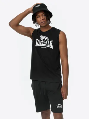 Immagine prodotto di Set senza maniche da uomo con maglietta e pantaloncini regular fit ALLANTON Nero/Bianco XXL Lonsdale