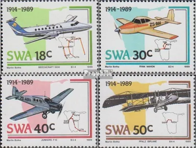 Produktbild von Briefmarken Namibia - Südwestafrika 1989 Mi 637-640 (kompl.Ausg.) FDC Flugzeuge