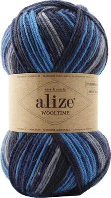 Produktbild von Alize Wooltime 11011 Wolle Superwash 75/25, 100g 200m Blau
