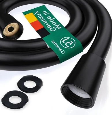 Produktbild von Famanu Duschschlauch 125 cm flexibel - schwarz, knickbeständig und drehungssicher