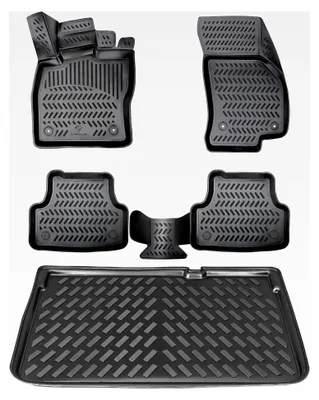 Produktbild von 3D Gummimatten- und Kofferraumwanne-Set für KIA XCEED ab 2018 (unterer Ladeboden) | Nicht geeignet für Plug-in-Hybrid | Zubehör für Fußmatten und Kofferraum
