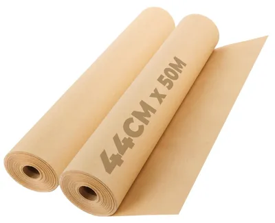 Image de Set de 2 rouleaux de papier kraft brun pour emballage
