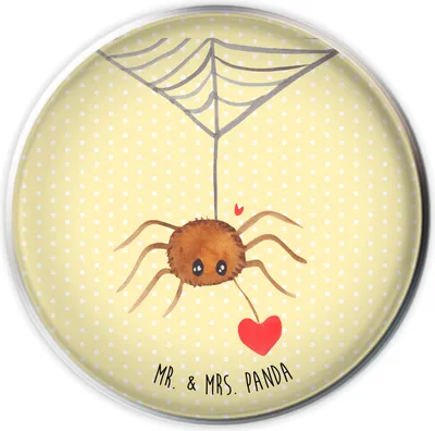 Produktbild von Mr. & Mrs. Panda Stöpsel Spinne Agathe Liebe - Gelb Pastell - Geschenk, Abflussstöpsel, Liebesbeweis, Waschbecken, Stopfen, Abfluss-Stopfen, Verliebt, Verschluss