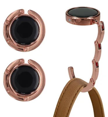 Produktbild von kwmobile Taschenhalter für Tisch - 2x Handtaschenhalter für Tisch - Taschenhaken faltbar - Taschen Aufhänger - Taschen Halter Haken - Tischhaken Set