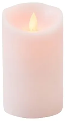 Produktbild von Anna's Collection Stumpfe Led-Kerze - rosa - H12,5 x D7,5 cm - Wachs
