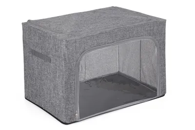 Produktbild von Große Aufbewahrungstasche 100L Grau Organizer für Kleidung Bettwäsche Decken 60x42x40 cm