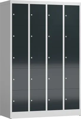Produktbild von ClassiX Schließfachschrank anthrazit, lichtgrau X-520548, 20 Schließfächer 118,5 x 50,0 x 180,0 cm