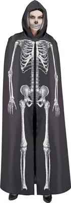 Immagine prodotto di Mantello da scheletro con cappuccio Halloween