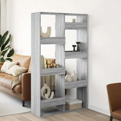 Image de Étagère de séparation d'espace - 100x33x175 cm - Chêne gris sonoma - Étagères ouvertes