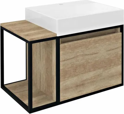 Obrázek produktu pro Základní jednotka SKARA 80x49,5x46,5cm, černý mat/dub Alabama