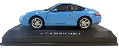 Obrázok produktu pre Zberateľské modelové auto – CARARAMA – Porsche 911 Carrera S Coupé – Modrá farba – Mierka 1/24
