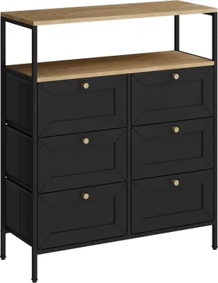 Zdjęcie produktu dla Komoda Vicco Belaro Czarny 80 x 95 cm z 6 szufladami, Model 51891
