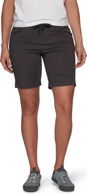 Damen-Shorts in Schwarz von Black Diamond; Modell "W Credo Shorts"; mit elastischem Bund und seitlichen Taschen.