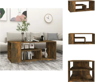 Obrázek produktu pro vidaXL Konferenční stolek kouřový dub 100x50x40 cm materiál na bázi dřeva - Konferenční stolky