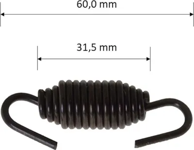 Produktbild von Spezial Auspufffeder, 60mm, schwarz, extra hart
