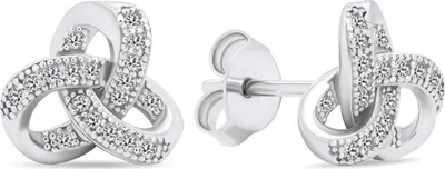 Immagine prodotto di Orecchini senza tempo in argento con zirconi EA576W