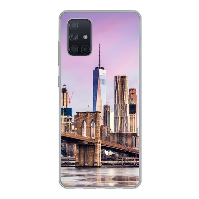 Produktbild von MuchoWow® Handyhülle Schutzhülle Hülle für Samsung Galaxy A51 5G Brooklyn Bridge und die New Yorker Skyline Silikon Softcase Handy Hülle - Abbildung