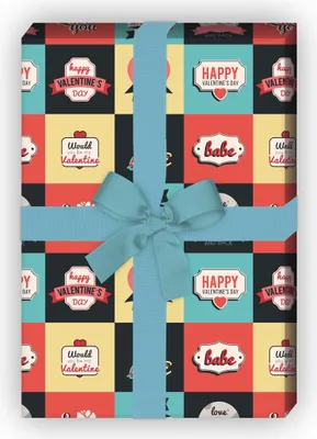 Produktbild von Retro Geschenkpapier mit Vintage Liebes Motiven - G7707, 32 x 48cm