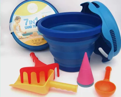 Productafbeelding van CompacToys Zandbakset, 7-delig, blauw