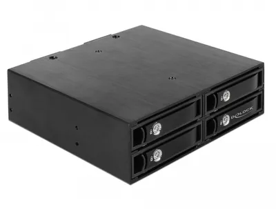 Immagine prodotto di DELOCK 5.25" Wechselrahmen 4 x 2.5" SATA/SAS HDD/SSD 12 Gb/s