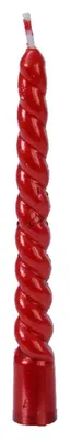 Immagine prodotto di Decoris Candela a forma di albero di Natale rossa, ø 1,2 x 10 cm, set da 8 pezzi