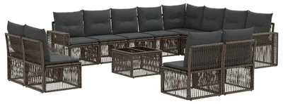Immagine prodotto di Set Divano da Giardino 13 pcs Grigio e Grigio Scuro polyrattan
