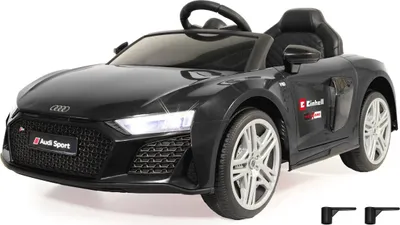 Obrázok produktu pre Jamara 460916 Jazdiace Audi R8 Spyder čierne 18V Einhell Power X-Change - Li-Solo (bez batérie a nabíjačky), elektrické autíčko pre deti s 2 motormi, športovým volantom, hudbou, USB, Bluetooth, rýchloupínacou batériou
