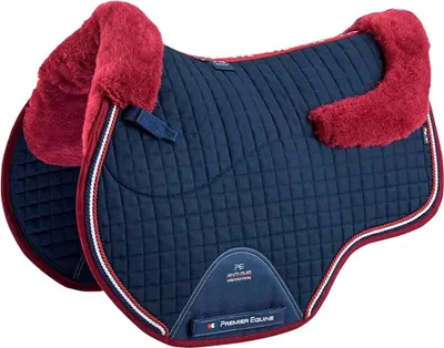 Zdjęcie produktu dla Premier Equine Cc Merino Wool European Gp/jump Square Satteldecken Rot Full Rot Full