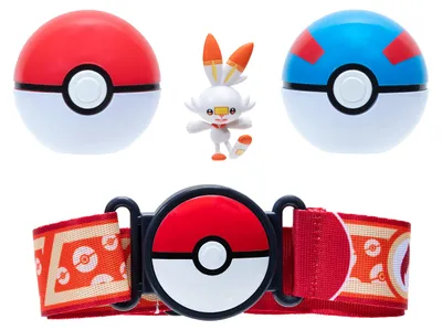 Image de Pokémon Clip 'n' Go - Ceinture d'entraîneur avec Poké Ball et figurine de Scorbunny PKW3158