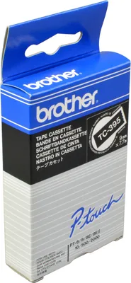 Obrázok produktu pre Brother TC-395, Biela na čiernej, TC, Japonsko, 5 rok / roky, Brother, P-touch PT8E, PT500, PT2000, PT3000, PT5000